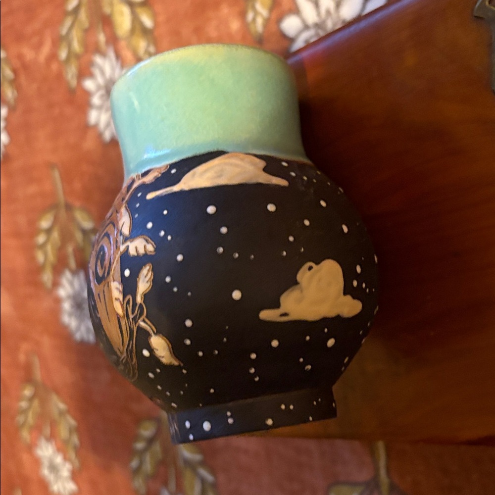 Like New Pitch Pine 24’ Handcrafted Ceramic Owl and Moon Mug - Picture 7 of 7
